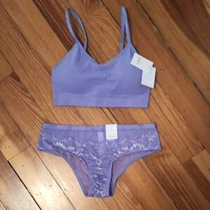 NWT Auden Purple Lingerie Set